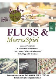 Aschermittwoch Fluss & MeeresSpiel