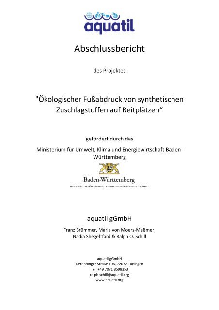 Ökologischer Fußabdruck von synthetischen Zuschlagstoffen