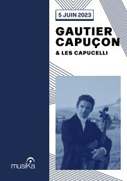 Gautier Capuçon et Les Capucelli à Genève, le 5 juin 2023
