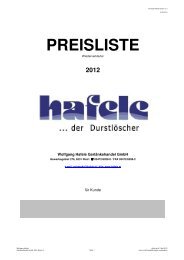 PREISLISTE 2012 - Getränke Hafele, Ried im Oberinntal