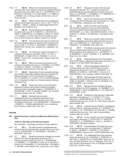 nanosymposium - Society for Neuroscience