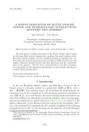 a simple derivation of rotne–prager tensor and hydrodynamic ...