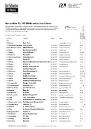 Adressliste der VSSM-Türenhersteller