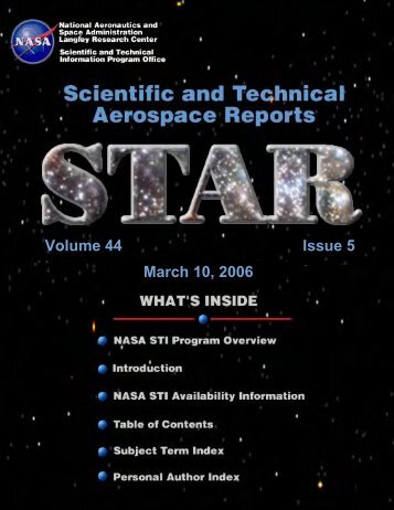 NASA Scientific and Technical Aerospace Reports