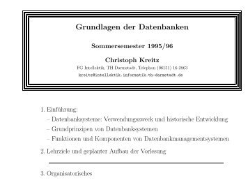 Grundlagen der Datenbanken