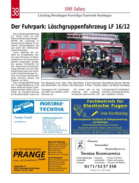 Löschzug Brockhagen - Freiwillige Feuerwehr Steinhagen