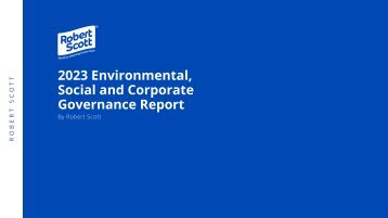 Robert Scott 2022 ESG Report