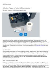 Rollenkern-Adapter als Tuning fuer Etikettendrucker