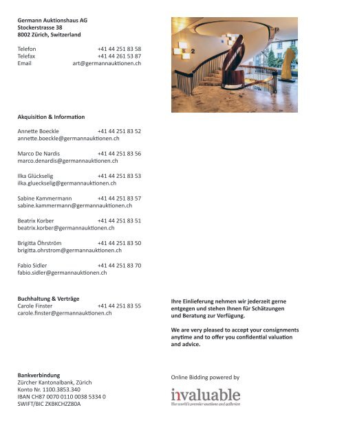 KUNST AUKTION 19. - 21. Juni 2023, GERMANN AUKTIONSHAUS, ZÜRICH