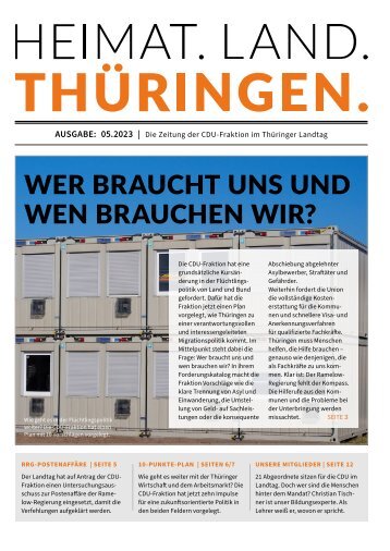 HEIMAT. LAND. THÜRINGEN. Ausgabe 05/23