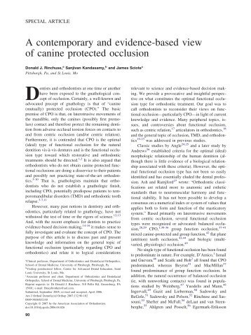 A contemporary and evidence-based view of canine protected ...