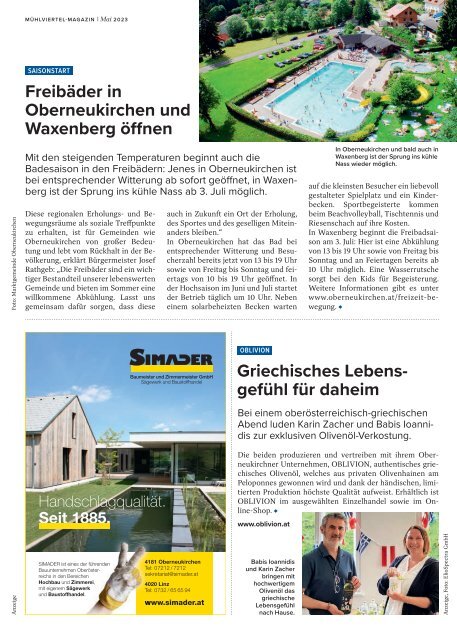 Mühlviertel Magazin Mai 2023