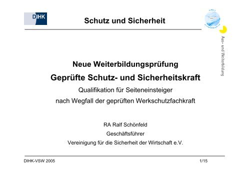 Geprüfte Schutz- und Sicherheitskraft - Vereinigung für die ...