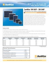 SunWizeÂ® SW-S05P â€“ SW-S40P - Wholesale Solar