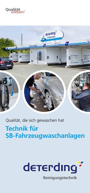 Broschüre "SB-Fahrzeugwaschanlagen" von Deterding Reinigungstechnik
