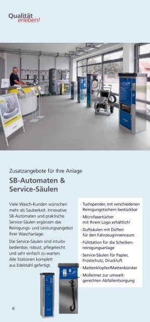 Broschüre "SB-Fahrzeugwaschanlagen" von Deterding Reinigungstechnik