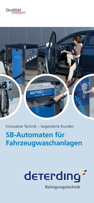 Broschüre "SB-Automaten für Fahrzeugwaschanlagen" von Deterding Reinigungstechnik