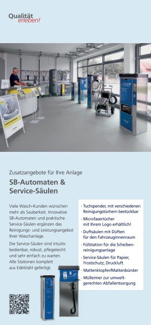 Broschüre "SB-Automaten für Fahrzeugwaschanlagen" von Deterding Reinigungstechnik