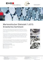 EHG Werkstoff Datenblatt Martensitischer Edelstahl 1.4313 DE 2023