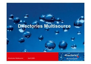 Directories Multisource - VSV - Verband des Schweizerischen ...