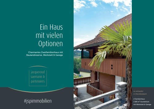 Haus mit grossem Grundstück W2 in Oberdiessbach