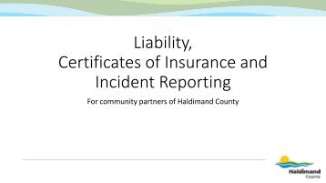 Liability, Certificates of Insurance and Incident Reporting