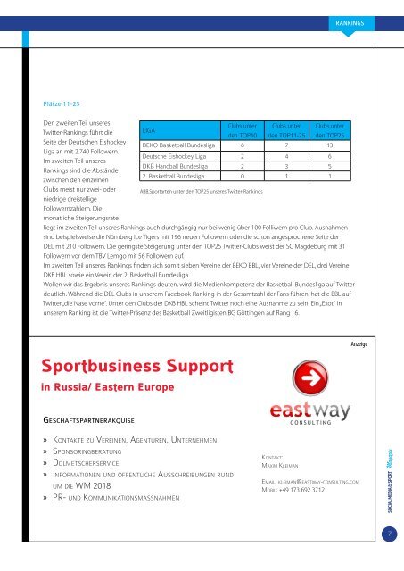social media & sport - ESB-online - Europäische Sponsoring-Börse