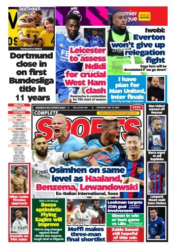 Complete Sports - Saturday, May 27, 2023