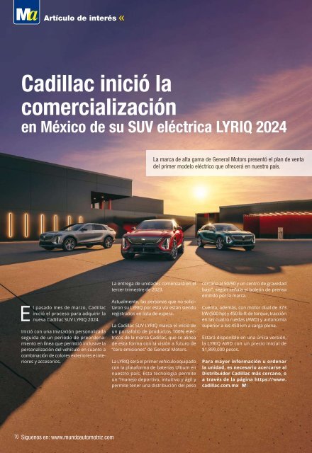 Mundo Automotriz La Revista No 325 Abril 2023