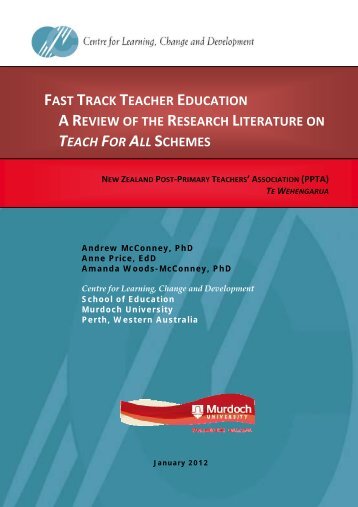 Fast track teacher education: A review of the research ... - PPTA