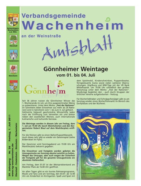 Wir gratulieren - Verbandsgemeinde Wachenheim