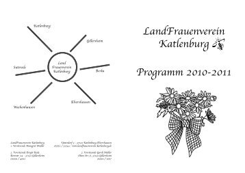 LandFrauenverein Katlenburg Programm 2010-2011