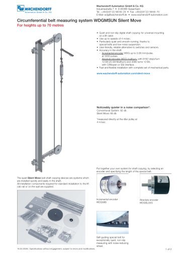 Circumferential belt measuring system WDGMSUN Silent Move