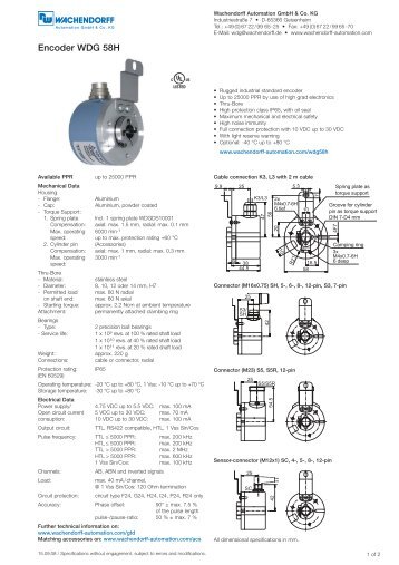 Encoder WDG 58H - Wachendorff Prozesstechnik GmbH & Co. KG