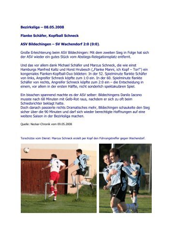 09.05.2008 - ASV Bildechingen