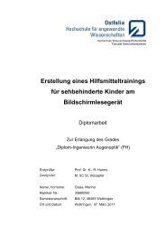 Diplomarbeit: Hilfsmitteltraining für sehbehinderte Kinder - Optelec