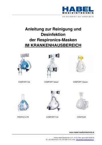 Anleitung zur Reinigung und Desinfektion der Respironics-Masken IM