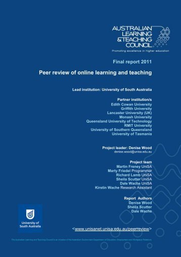 Peer review of online learning and teaching - Office for Learning and ...