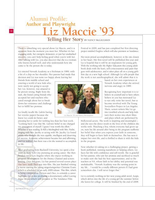 Alumni Profile: Author and Playwright Liz Maccie - Newark Academy