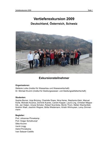 Bericht Vertieferexkursion 2009 - IWW - RWTH Aachen