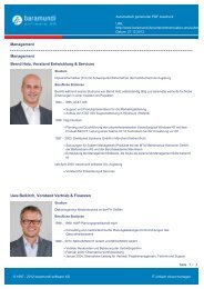 Management Bernd Holz, Vorstand Entwicklung & Services Uwe ...