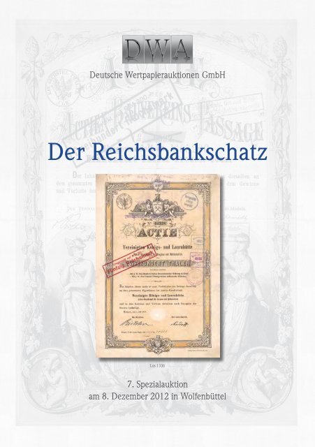 suppes-special - DWA - Deutsche Wertpapierauktionen GmbH