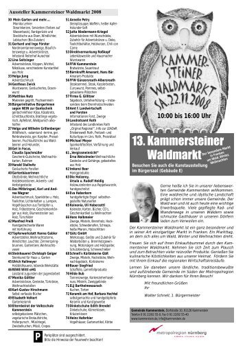 13. Kammersteiner Waldmarkt - Gemeinde Kammerstein