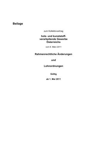 Lohnordnung KV Holz-Kunststoff 1997 - Kunststoffverarbeiter