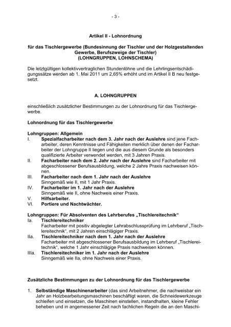 Lohnordnung KV Holz-Kunststoff 1997 - Kunststoffverarbeiter