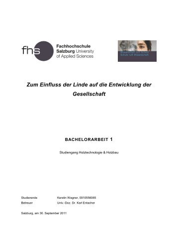 Zum Einfluss der Linde auf die Entwicklung der ... - Sparkling Science