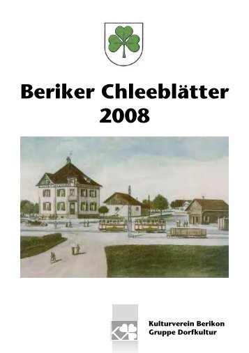 Beriker Chleeblätter 2008 - Kulturverein Berikon