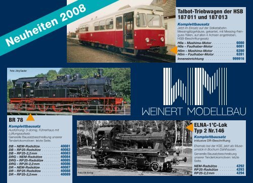 Preisliste 2008 - Weinert-Modellbau