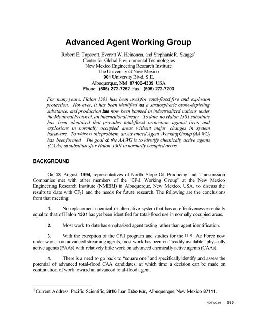 Advanced Agent Working Group - NIST