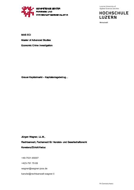Skript Zur Vorlesung An Der Hochschule Luzern Wagner Joos